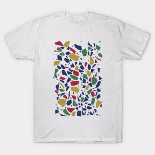 Terrazzo Spot Color on White T-Shirt